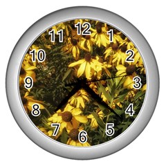 Echinacea paradoxa Wall Clock (Silver)