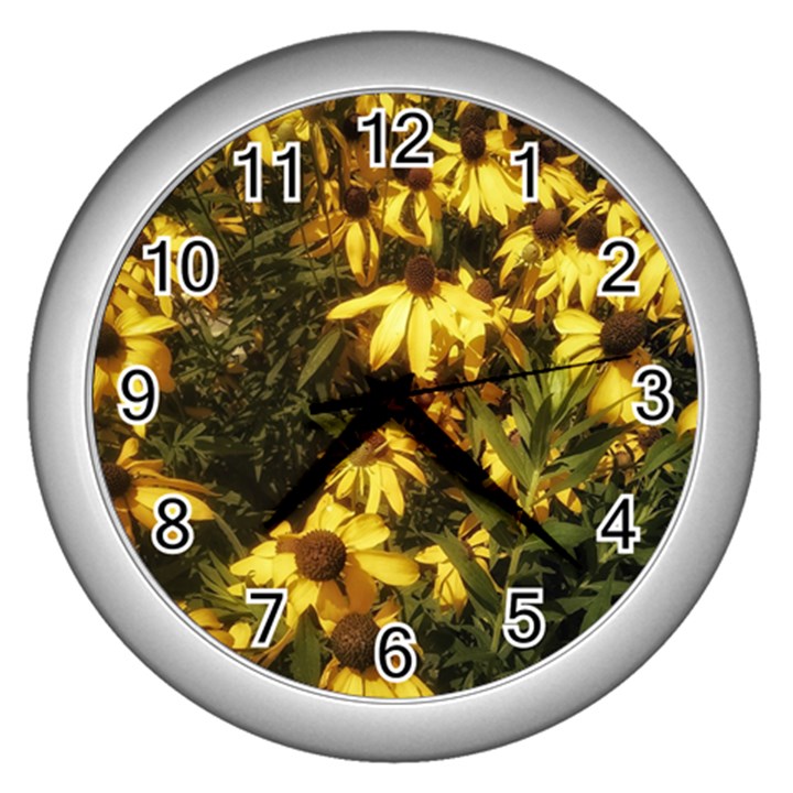 Echinacea paradoxa Wall Clock (Silver)