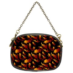 Abstract Flames Pattern Chain Purse (two Sides) by bloomingvinedesign