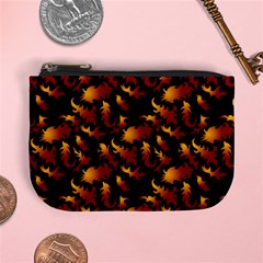 Abstract Flames Pattern Mini Coin Purse by bloomingvinedesign