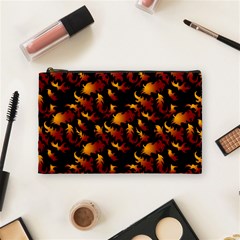 Abstract Flames Pattern Cosmetic Bag (medium) by bloomingvinedesign