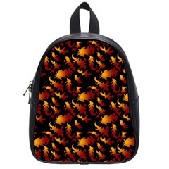 Abstract Flames Pattern School Bag (small) by bloomingvinedesign