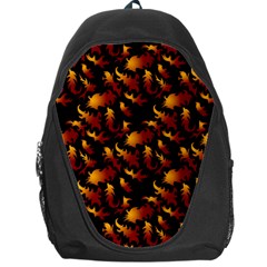 Abstract Flames Pattern Backpack Bag by bloomingvinedesign