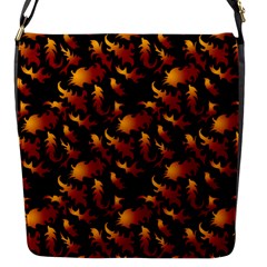 Abstract Flames Pattern Flap Closure Messenger Bag (s) by bloomingvinedesign