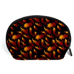 Abstract Flames Pattern Accessory Pouch (large) by bloomingvinedesign