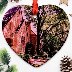 Hot Day In  Dallas 6 Ornament (heart) by bestdesignintheworld