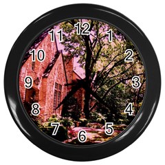 Hot Day In  Dallas 6 Wall Clock (black)