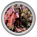 Hot Day In  Dallas 6 Wall Clock (Silver) Front