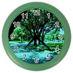 Hot Day In Dallas 5 Color Wall Clock by bestdesignintheworld