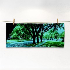 Hot Day In Dallas 5 Hand Towel by bestdesignintheworld