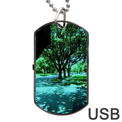 Hot Day In Dallas 5 Dog Tag Usb Flash (one Side) by bestdesignintheworld