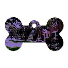 Hot Day In Dallas 4 Dog Tag Bone (one Side) by bestdesignintheworld