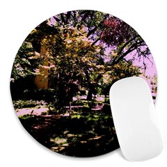 Hot Day In Dallas 3 Round Mousepads by bestdesignintheworld