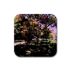 Hot Day In Dallas 3 Rubber Coaster (square)  by bestdesignintheworld