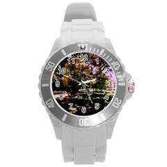 Hot Day In Dallas 3 Round Plastic Sport Watch (l) by bestdesignintheworld