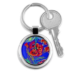 Poppies Key Chain (round) by bestdesignintheworld