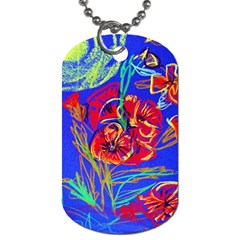 Poppies Dog Tag (one Side) by bestdesignintheworld