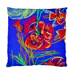 Poppies Standard Cushion Case (two Sides) by bestdesignintheworld