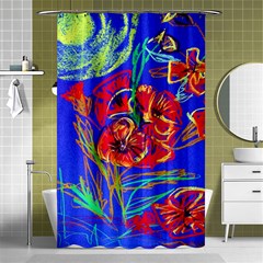 Poppies Shower Curtain 48  X 72  (small)  by bestdesignintheworld