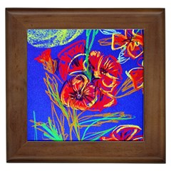 Poppies Framed Tile by bestdesignintheworld