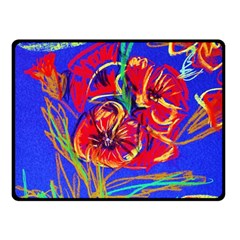 Poppies Fleece Blanket (small) by bestdesignintheworld