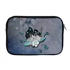 Sport, Surfboard With Flowers And Fish Apple Macbook Pro 17  Zipper Case by FantasyWorld7