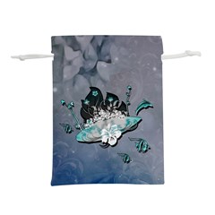 Sport, Surfboard With Flowers And Fish Lightweight Drawstring Pouch (m)