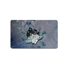 Sport, Surfboard With Flowers And Fish Magnet (name Card) by FantasyWorld7