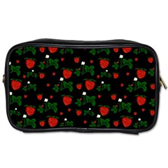 Strawberries Pattern Toiletries Bag (two Sides) by bloomingvinedesign