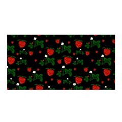 Strawberries Pattern Satin Wrap by bloomingvinedesign