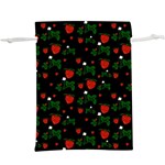 Strawberries pattern  Lightweight Drawstring Pouch (XL) Front