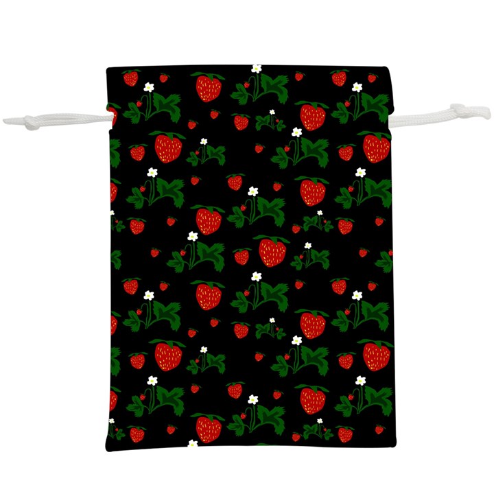 Strawberries pattern  Lightweight Drawstring Pouch (XL)