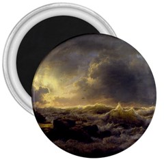 Andreas Achenbach Sea Ocean Water 3  Magnets by Sudhe