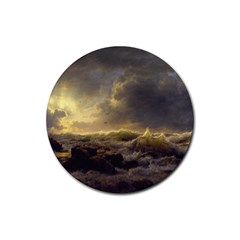 Andreas Achenbach Sea Ocean Water Rubber Round Coaster (4 Pack)  by Sudhe