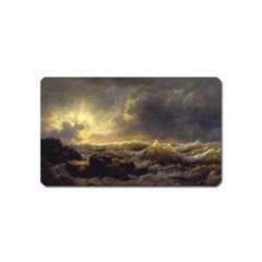 Andreas Achenbach Sea Ocean Water Magnet (name Card) by Sudhe