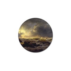 Andreas Achenbach Sea Ocean Water Golf Ball Marker by Sudhe