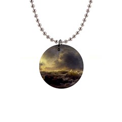 Andreas Achenbach Sea Ocean Water 1  Button Necklace by Sudhe