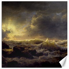 Andreas Achenbach Sea Ocean Water Canvas 12  X 12  by Sudhe