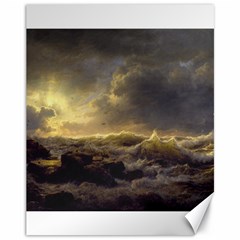 Andreas Achenbach Sea Ocean Water Canvas 11  X 14  by Sudhe