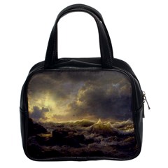 Andreas Achenbach Sea Ocean Water Classic Handbag (two Sides) by Sudhe