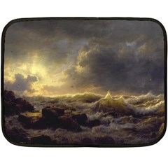 Andreas Achenbach Sea Ocean Water Fleece Blanket (mini) by Sudhe