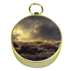 Andreas Achenbach Sea Ocean Water Gold Compasses by Sudhe