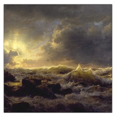 Andreas Achenbach Sea Ocean Water Large Satin Scarf (square) by Sudhe