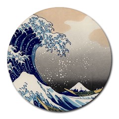 Image Woodblock Printing Woodcut Round Mousepads by Sudhe