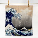 Image Woodblock Printing Woodcut Face Towel Front