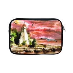 Lighthouse Ocean Sunset Seagulls Apple Ipad Mini Zipper Cases by Sudhe