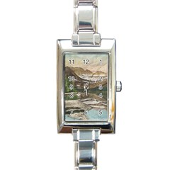 Glacier National Park Scenic View Rectangle Italian Charm Watch by Sudhe