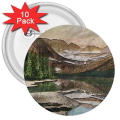 Glacier National Park Scenic View 3  Buttons (10 Pack)  by Sudhe