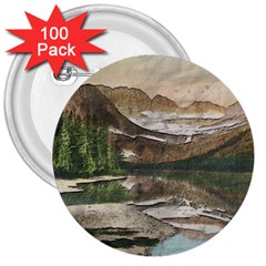 Glacier National Park Scenic View 3  Buttons (100 Pack)  by Sudhe