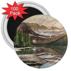 Glacier National Park Scenic View 3  Magnets (100 Pack) by Sudhe